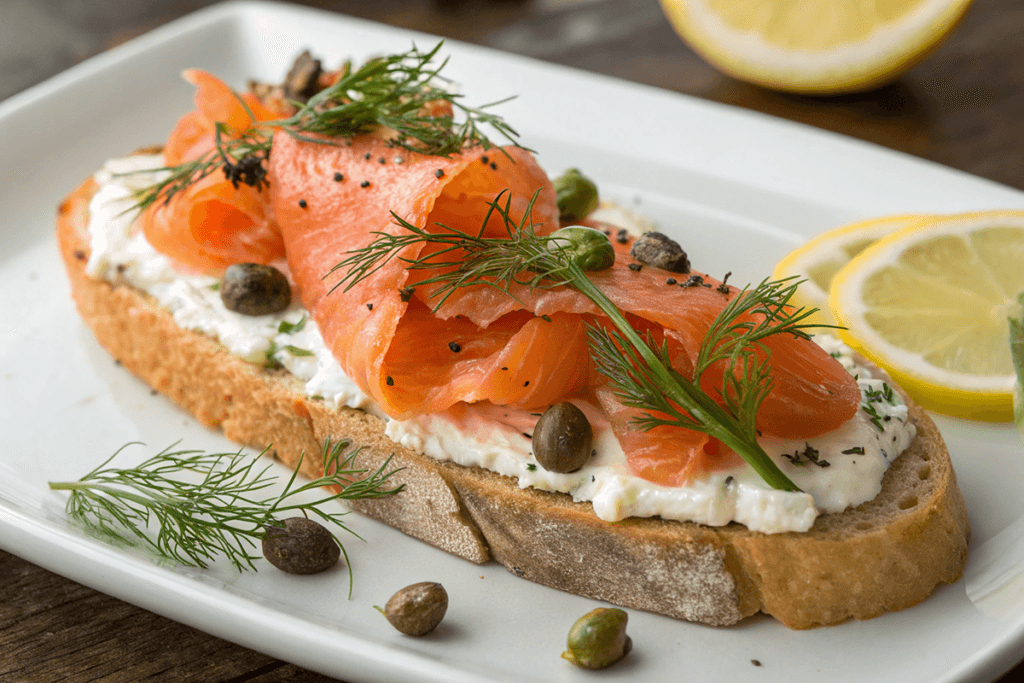 What Are the Two Types of Sandwiches? A gourmet open-faced sandwich.