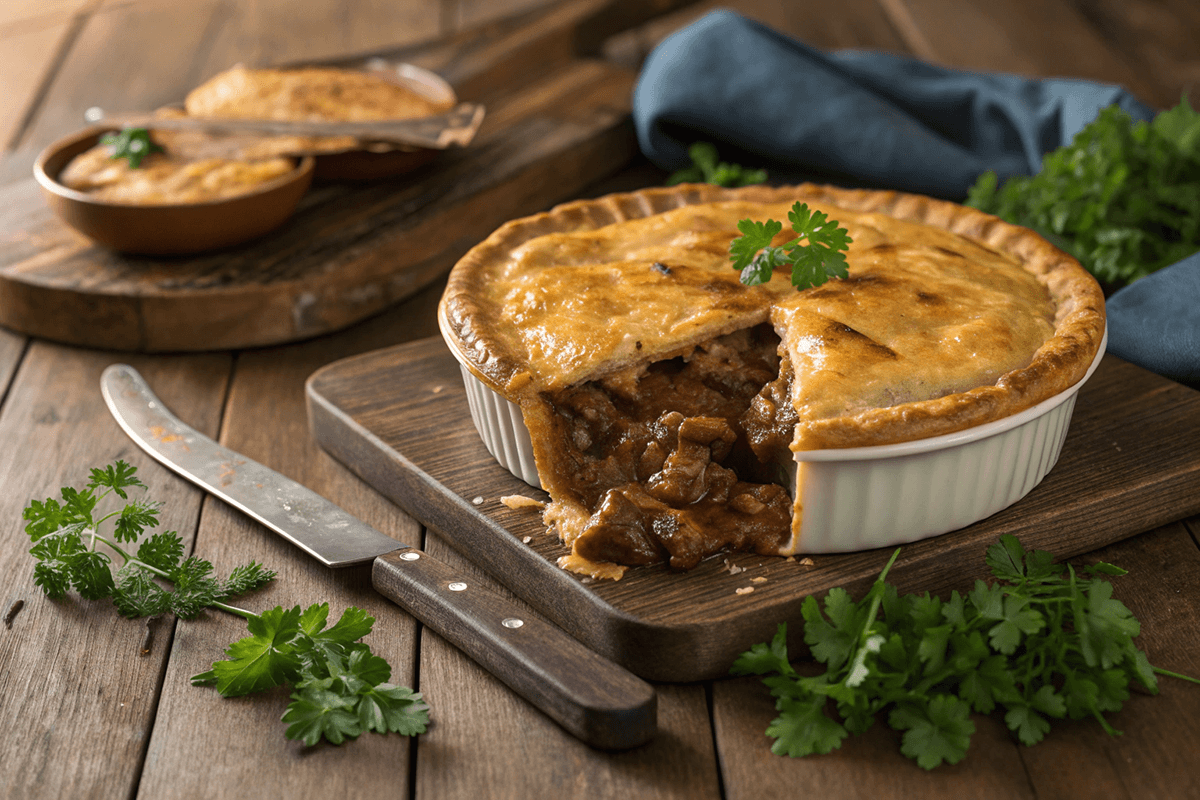 Where did meat and potato pies originate? Freshly baked pie.