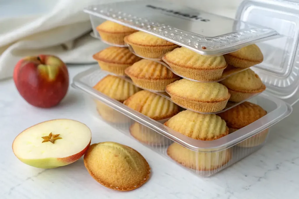 Room temperature storage for madeleines to keep them fresh for up to 2–3 days.