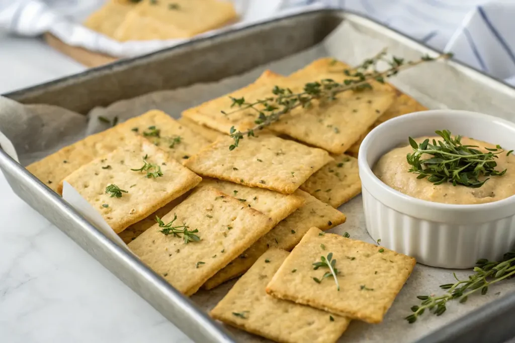 Sourdough discard crackers are a savory way to use old sourdough discard.
