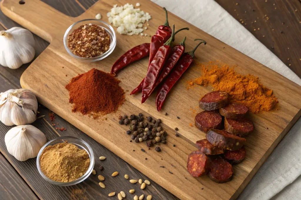 What Makes Chorizo Chorizo? Traditional spices used in chorizo, including paprika and chili
