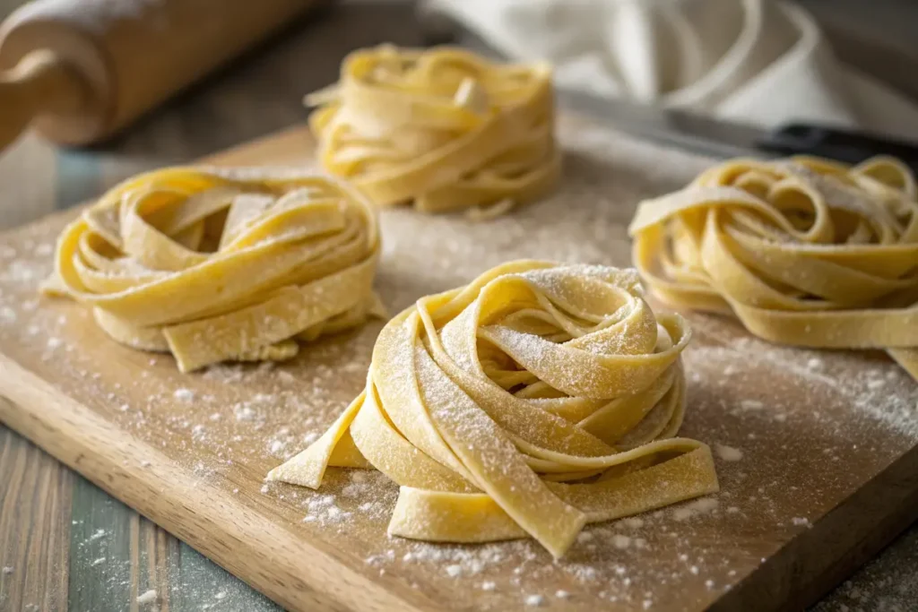  Fresh homemade pappardelle pasta