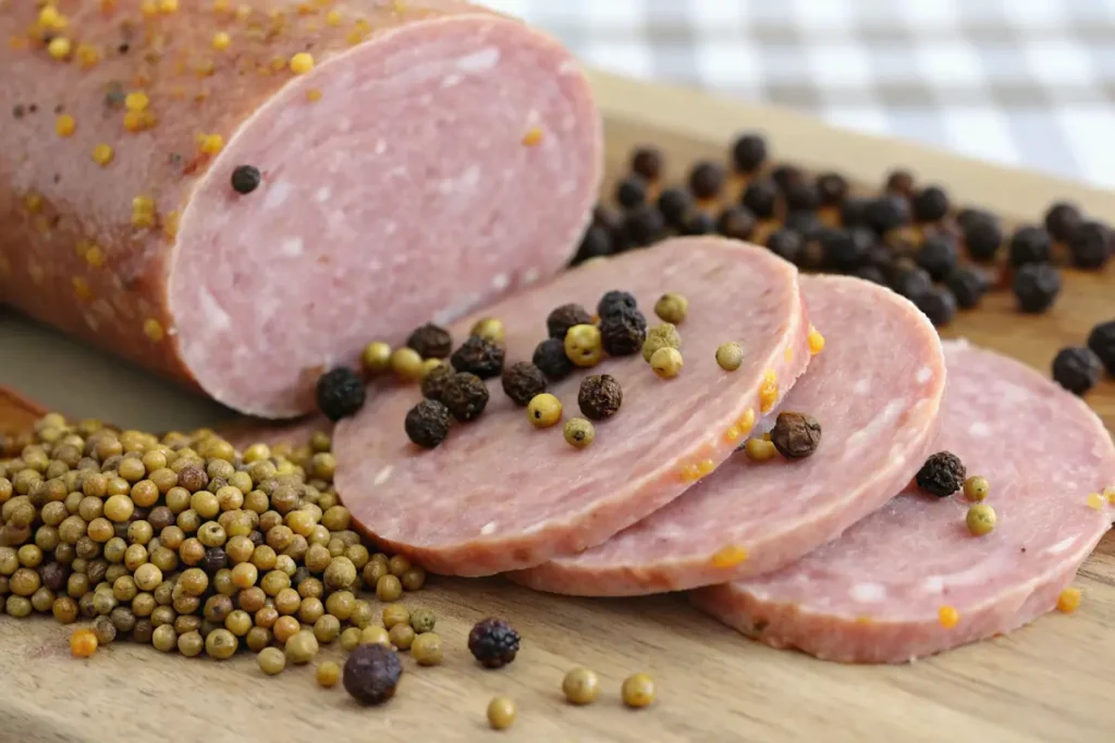 What are the little balls in summer sausage?