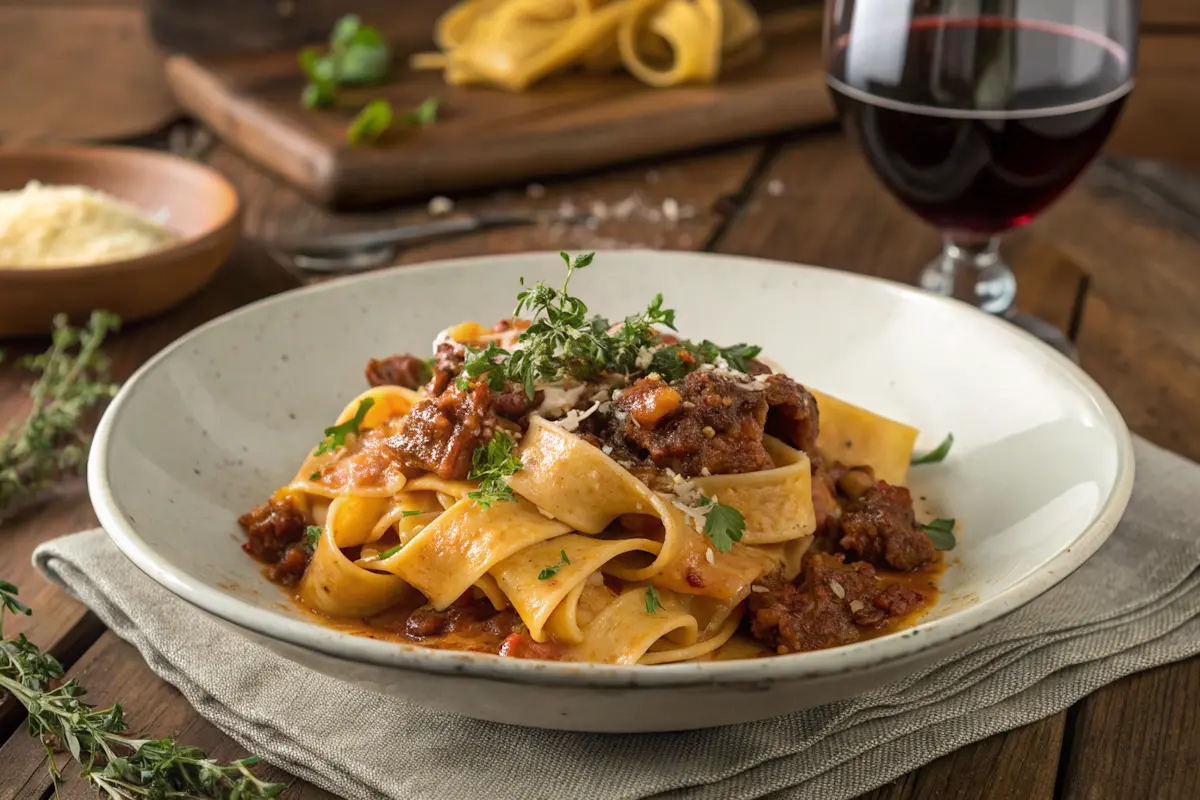 What do you eat with pappardelle? A perfect Italian pasta dish