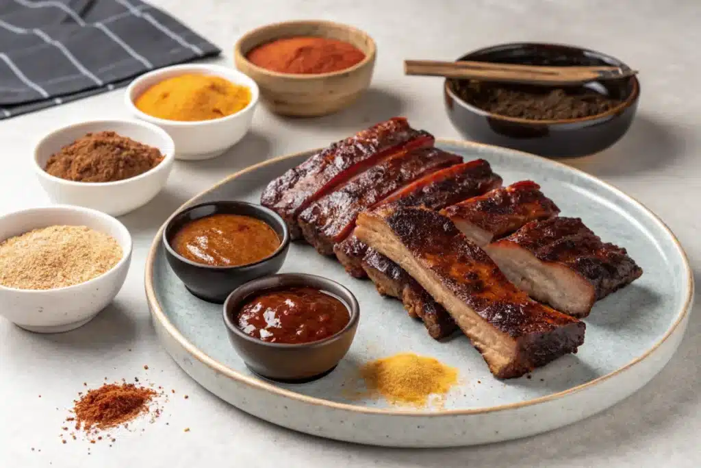 BBQ sauces and spice rubs for baby back ribs