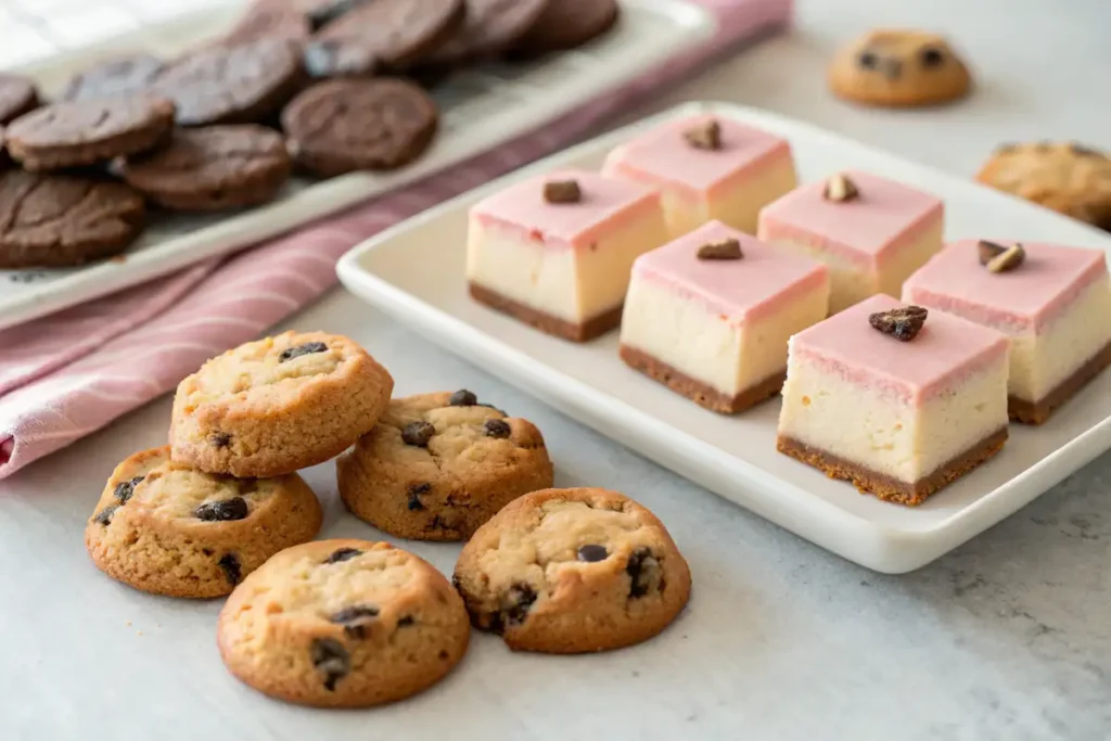 Justalittlebite mini cookies and cheesecake bars