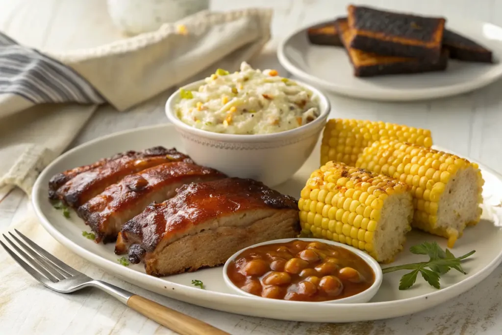 Best side dishes for baby back ribs – coleslaw, baked beans, and cornbread