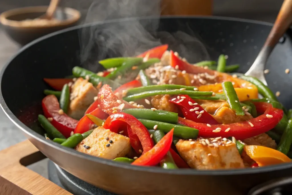 which fish is best for stir fry with cod, veggies, and sesame