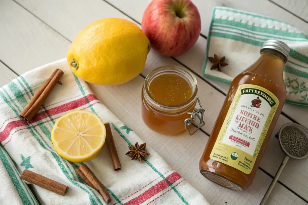 Natural Mounjaro Drink Ingredients – Lemon, Honey, Cinnamon, Apple Cider Vinegar