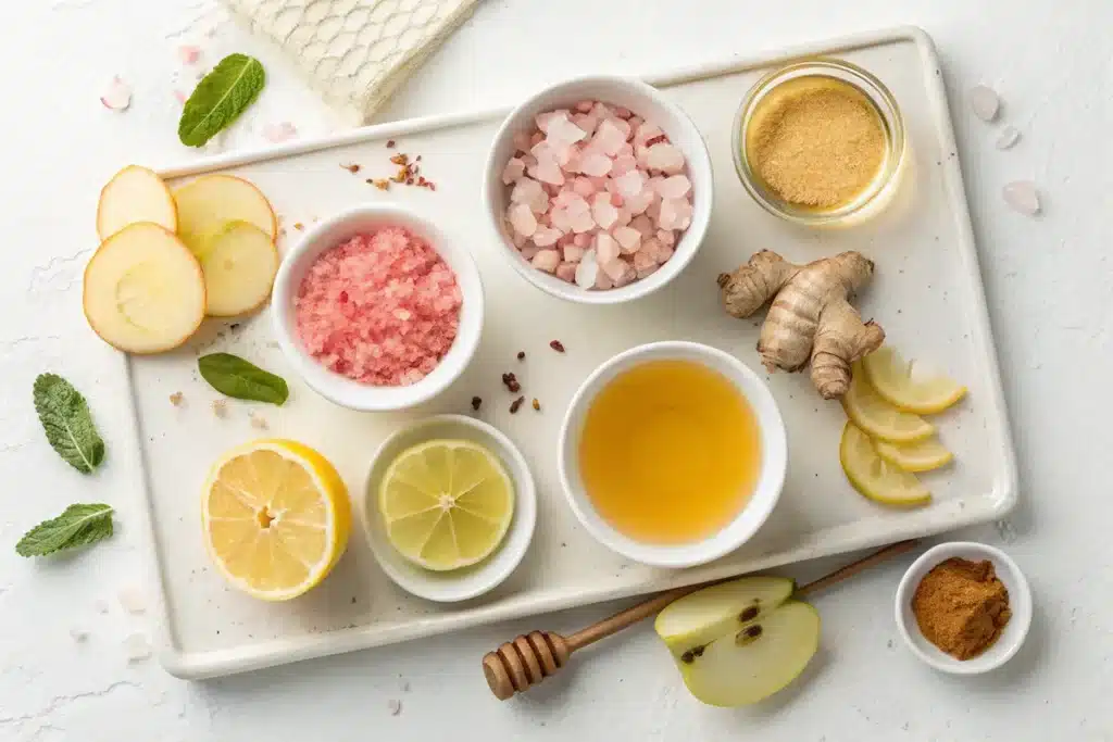 Detox drink ingredients pink salt